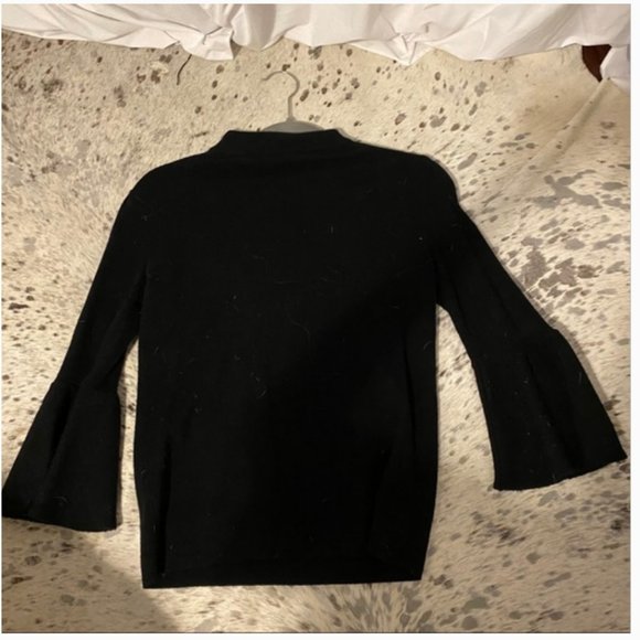 kate spade madison avenue black pink floral blossom sweater small nwot - Picture 9 of 12